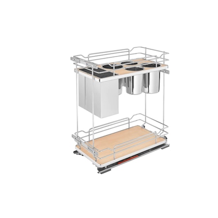 Rev-A-Shelf Steel, Natural, 11.75 in W, 24 in H, 21.69 in D, 21.69 in L, Light Brown 5322KB-BCSC-11-MP